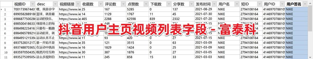 抖音app用户主页视频数据抓取